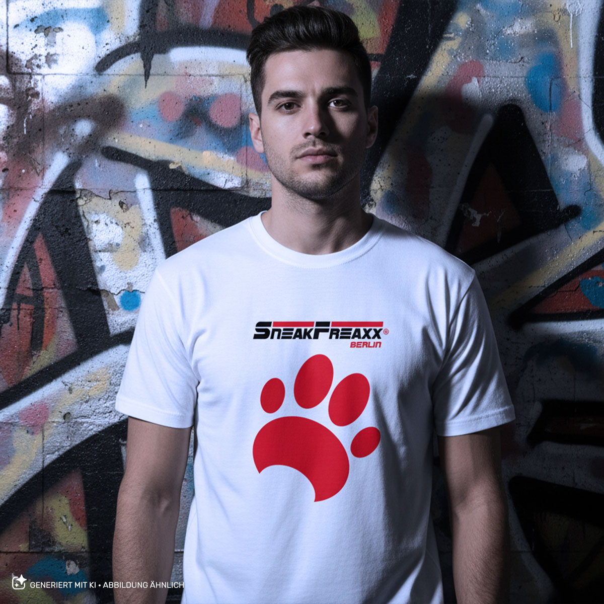 T-SHIRT - PUPPY - BIG PAW - WEISS