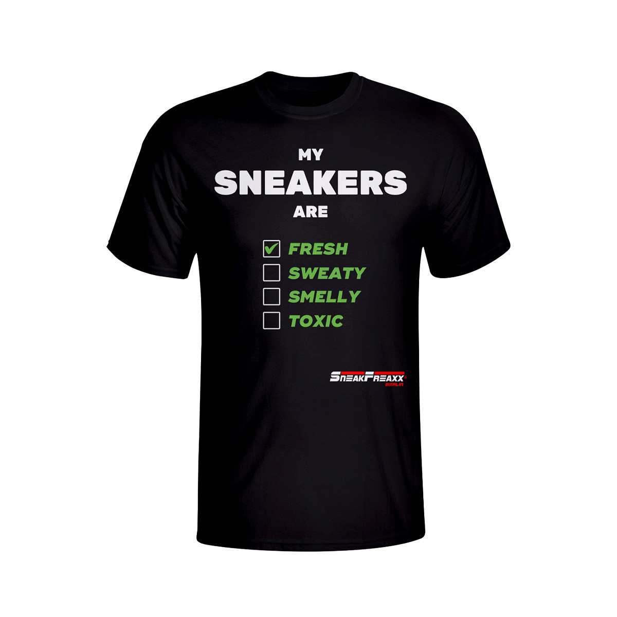 T-SHIRT - MY SNEAKERS ARE - SCHWARZ
